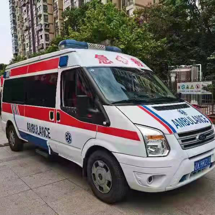 梅江长途救护车护送病人返乡